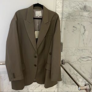 TIBI Designer LIAM Blazer in Taupe